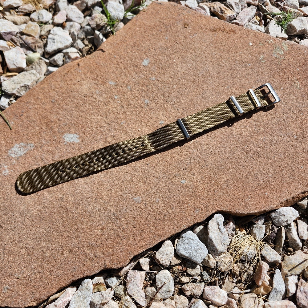 Brown Deluxe Fabric Watch Strap Band 21mm